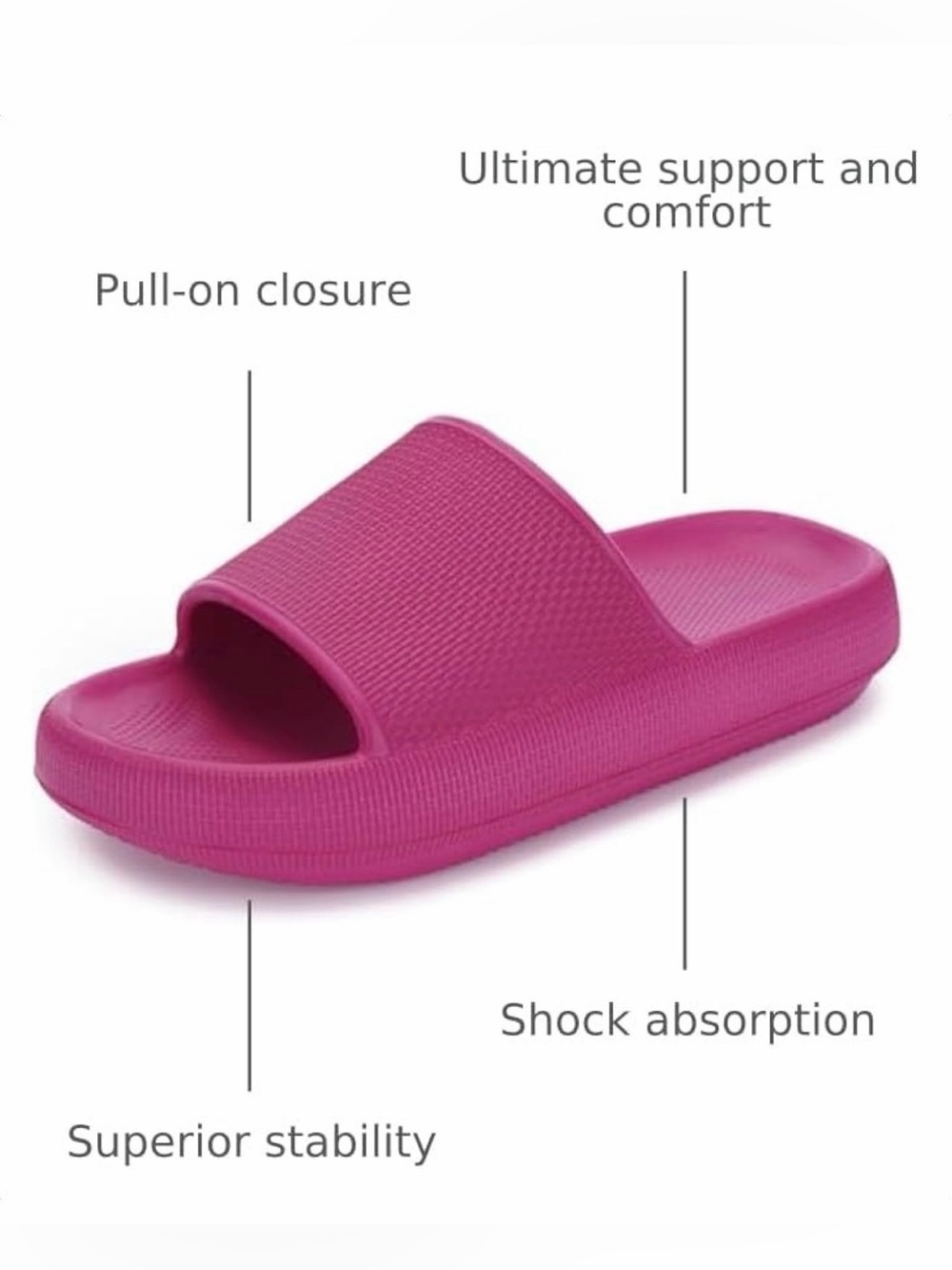 Bronax 9-10 thick sole pillow slipper slides NWOT